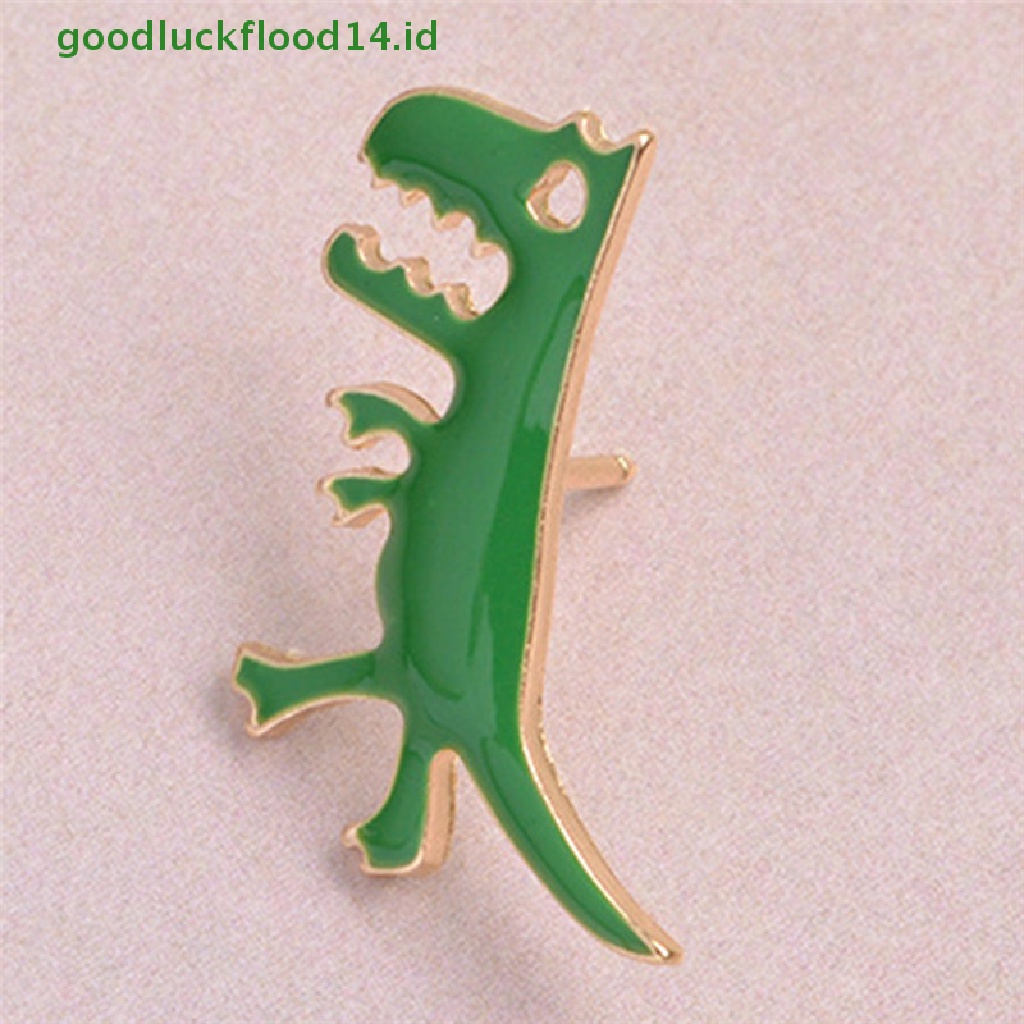 [GOOGFOUR] Kartun Dinosaurus Hewan Gadis Enamel Kerah Pin Lencana Korsase Bros Perhiasan [TOP]