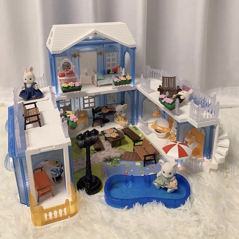 diy koala diary doll house crystal villa mainan boneka rumah2an