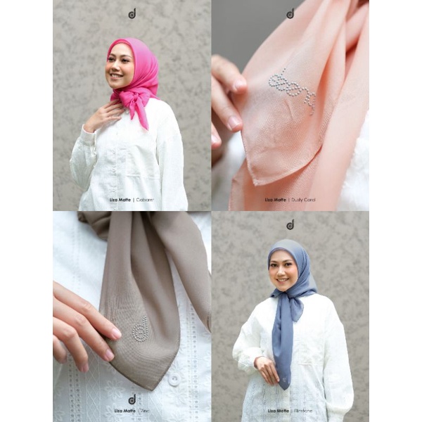 KERUDUNG DEENAY MATTE LIZA ORI Voal Ultrafine Jilbab Hijab Segi Empat Deenay polos ori Terbaru Matte