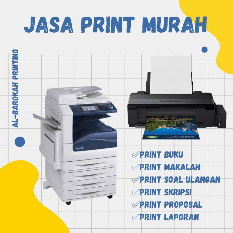 

Print Murah Hitam Putih Berwarna Bergaransi B5, A4, F4, A3 Bisa bolak-balik / 2 sisi