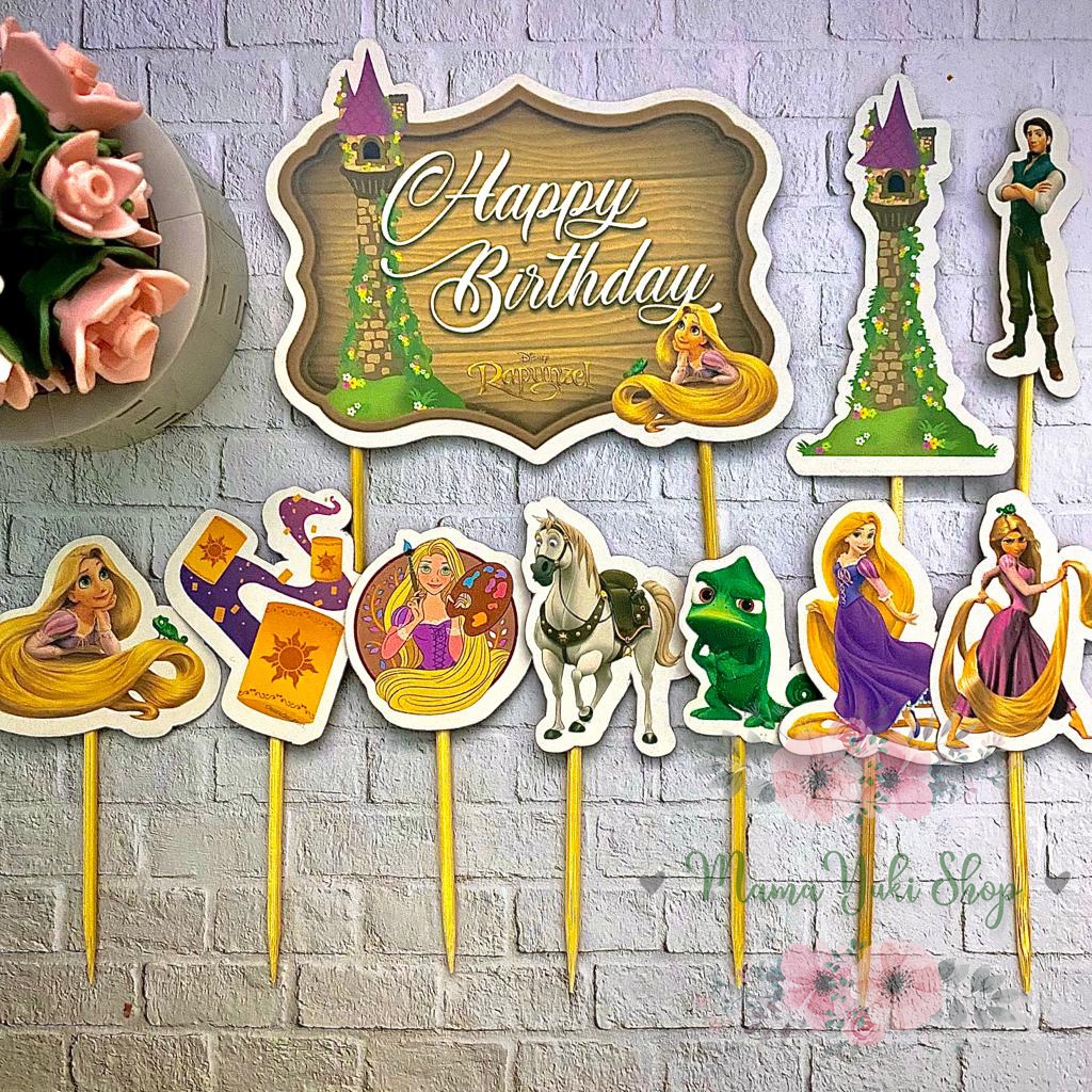 Jual Topper Cake Hiasan Kue Ulang Tahun Anak Karakter PRINCESS RAPUNZEL
