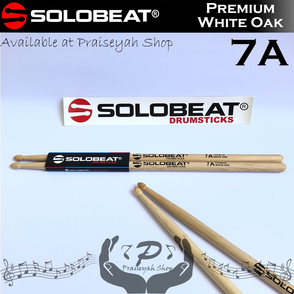 Solo Beat Stick Drum 5A 7A 5B Premium White Oak Stik