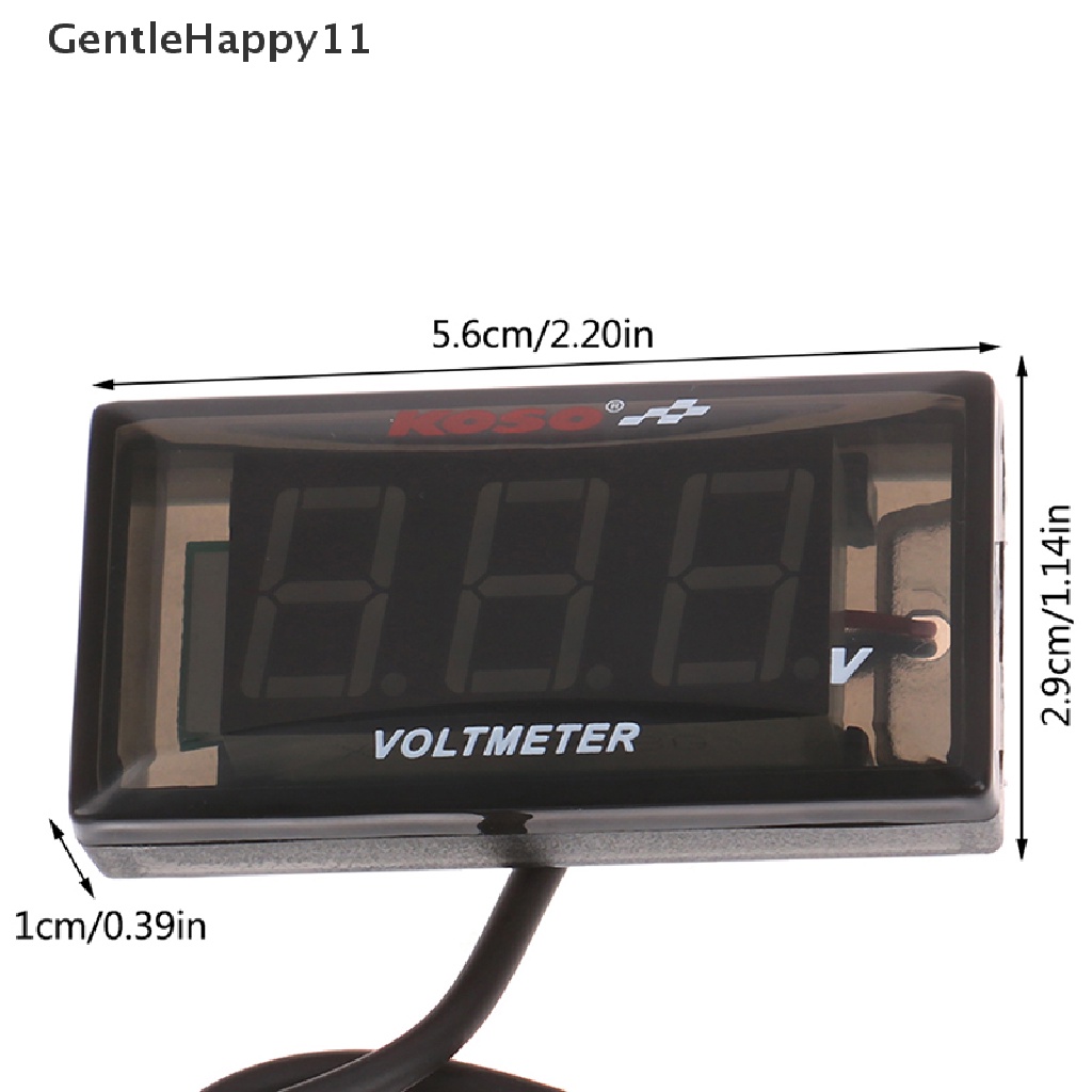 Gentlehappy Voltmeter DC 8-18V LED Display Digital Panel Volt Pengukur Tegangan Tester Detector id