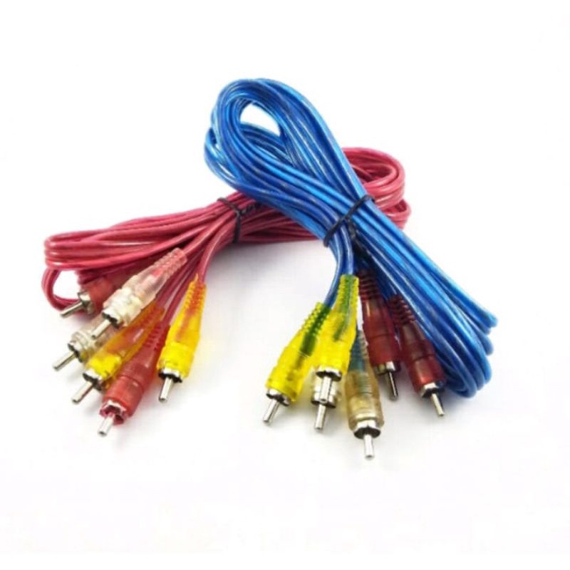 Kabel RCA 3R transparant 5M Kabel audio video 3 ke 3  transparan 5M