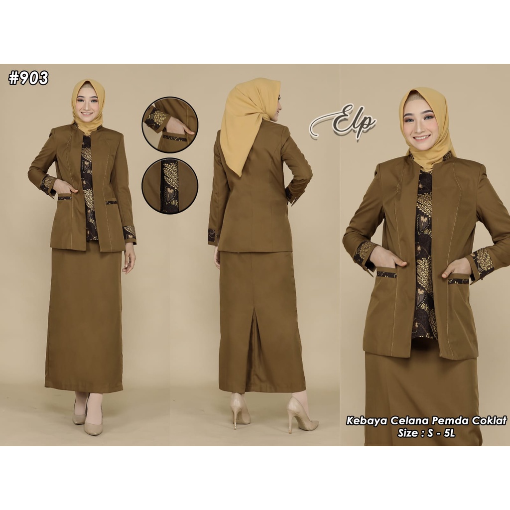 SERAGAM DINAS PEMDA KOMBINASI BATIK MODEL KEBAYA ROK SPAN FREE HIJAB
