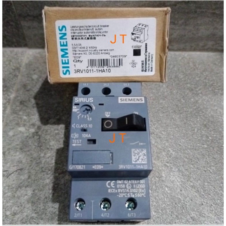 siemens motor circuit breaker 3RV1011-1HA10 5.5-8.0A