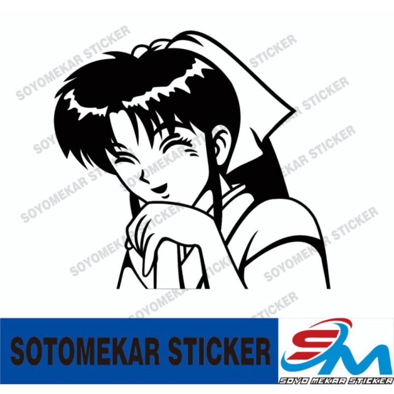 promo stiker mobil sticker cutting cewek sticker kaca mobil belakang