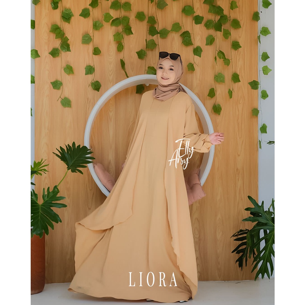 DRESS CRINGKLE LIORA ORI BY ELLYARSY DOUBLE LAYER GAMIS WANITA OOTD FASHION KEKINIAN TERBARU