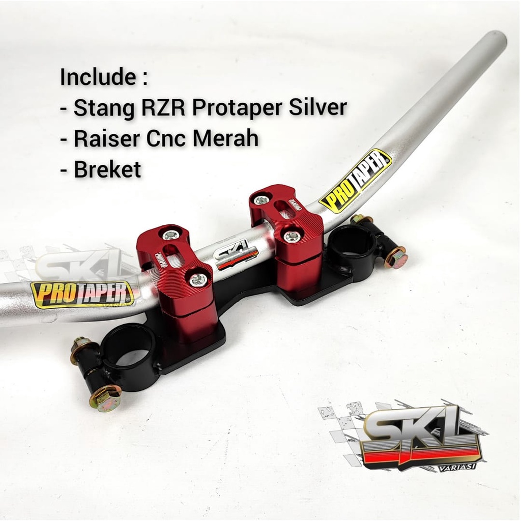 Stang CNC Protaper Rzr Sonic dan Satria Fu plus Dudukan Stang Sonic Satria Fu Raiser Stang Rzr Satria Fu Sonic Road Race Balap harian touring