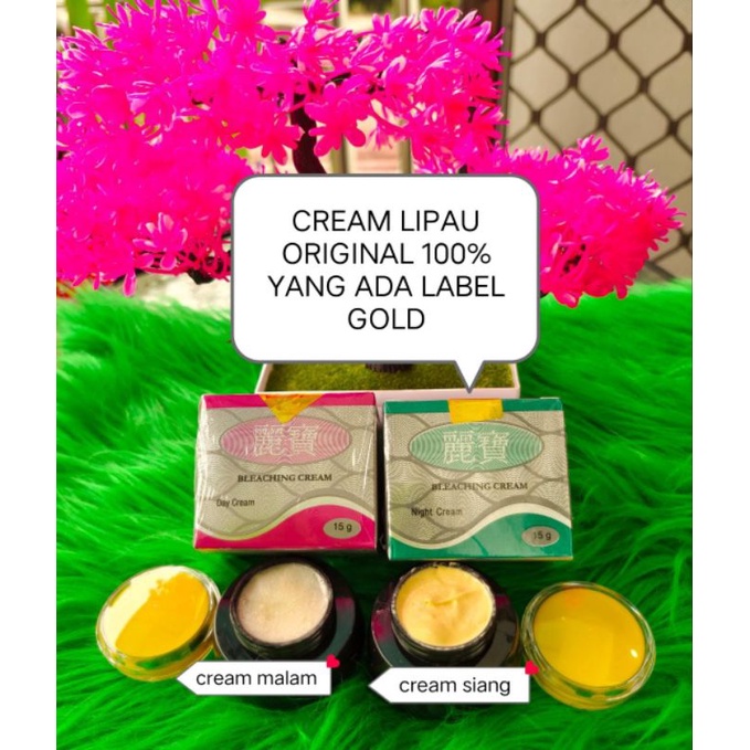 cream siang dan malam lipau original 100%