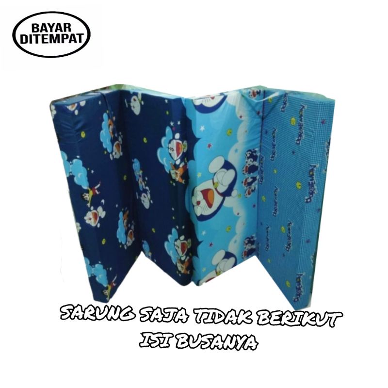 ( HANYA SARUNG ) Sprei Resleting Lipat 4 Tebal 5cm / Sarung Kasur Busa Resleting Lipat 4