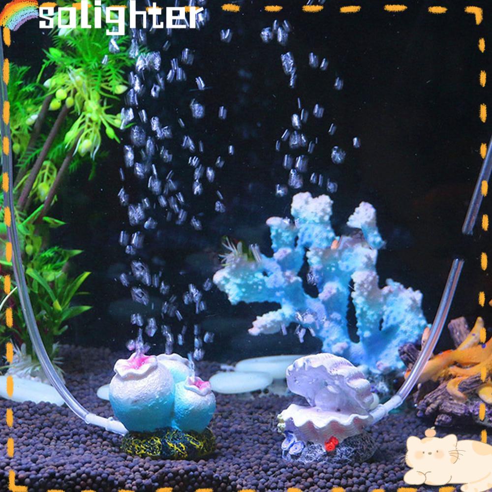 Solighter Fish Tank Hiasan Dekorasi Fish Tank Bubble Stone Aquarium