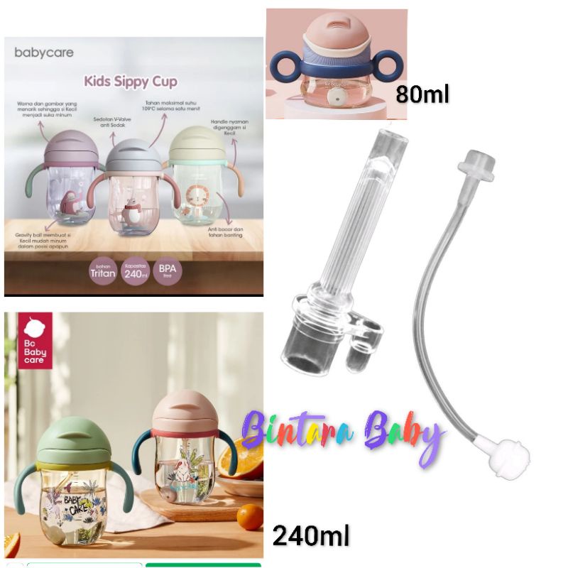 Sedotan Pengganti BC BabyCare Sippy Cup Tritan 240ml / Sedotan untuk mengganti sedotan / straw Botol Minum Babycare PPSU 80ml / Gasket karet seal anti tumpah bc baby care / bcbabycare straw replacement