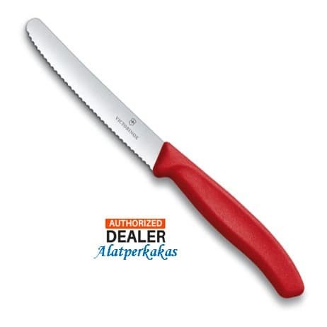 [Pisau Dapur] Pisau Bergerigi Victorinox 11Cm Sayur Tomat Buah Wavy Original [Knife]
