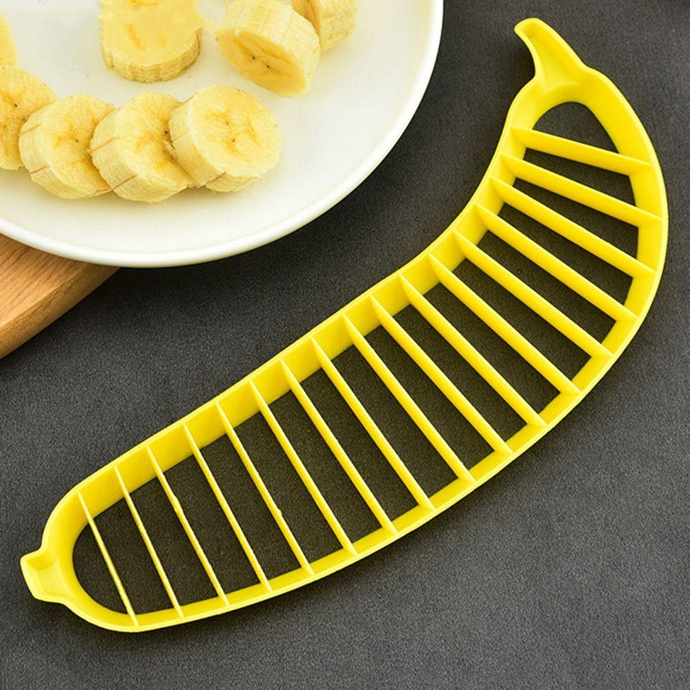 【 ELEGANT 】 Banana Slicer Cereal Fruit Plastic Practical Cutter