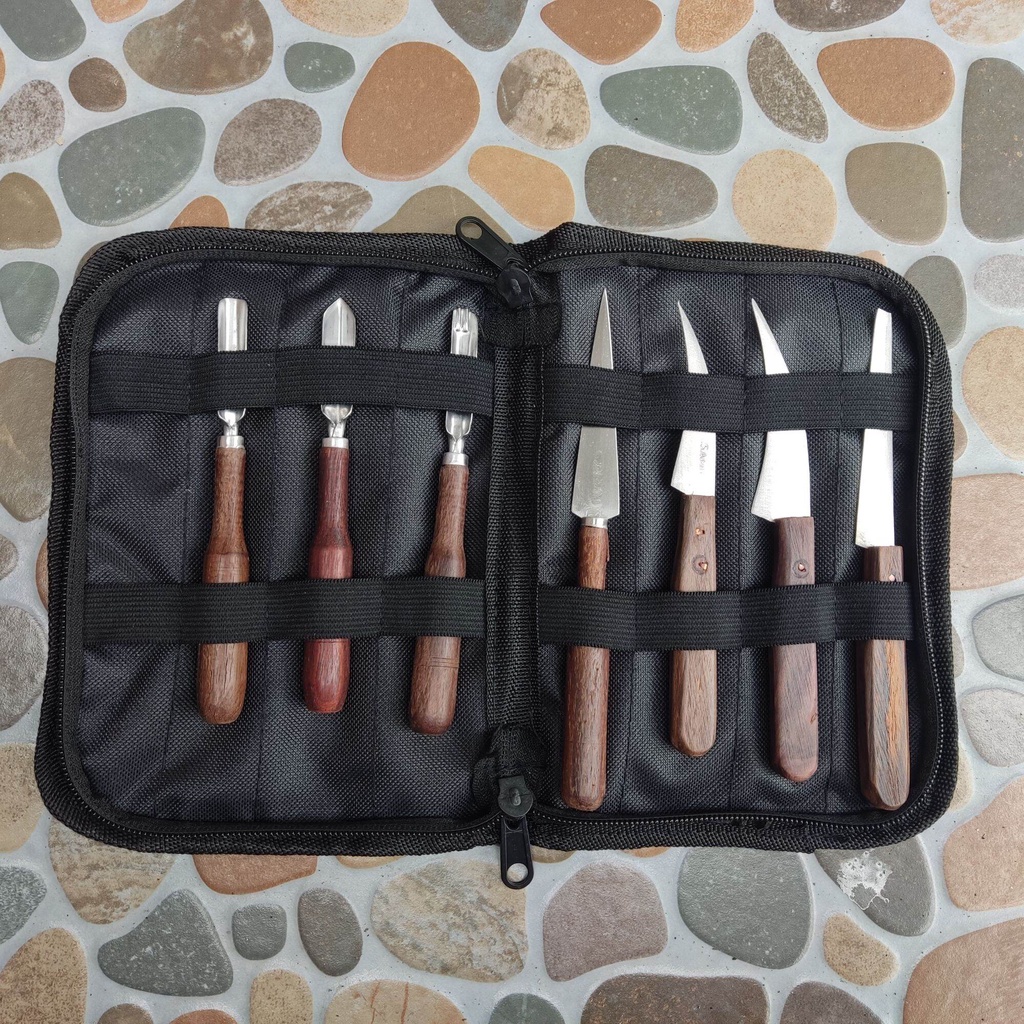 ✔️pisau ukir buah / pisau garnish / pisau carving / pisau 1 set isi 7 / SATU SET PISAU GARNISH / PIS