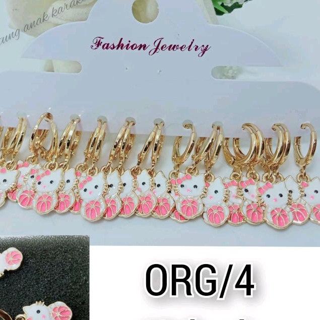 ANTING FASHION ANAK- ANTING XUPING GANTUNG H. KITTY ANTI KARAT - KERABU GIWANG ANAK