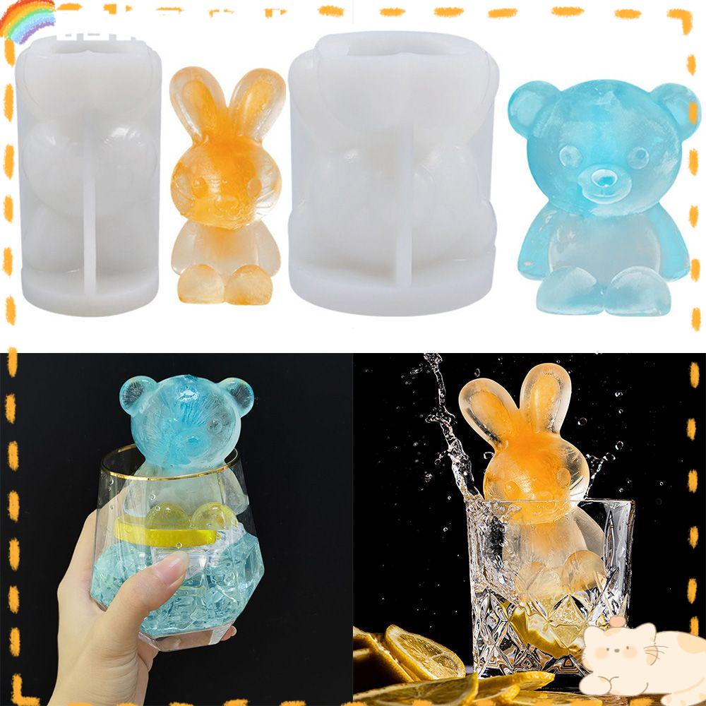 Solighter Cetakan Es Kelinci DIY Alat Dapur Bear Ice Cream Tools