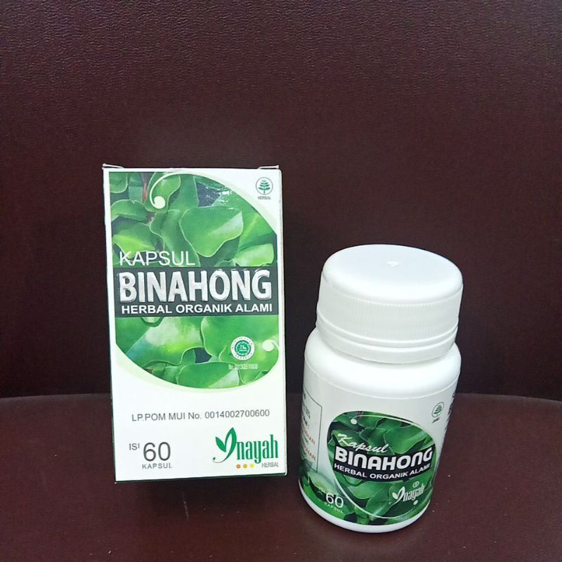 KAPSUL BINAHONG 60 KAPSUL / KAPSUL BINAHONG HERBAL ORGANIK ALAMI INAYAH / KAPSUL BINAHONG INAYAH