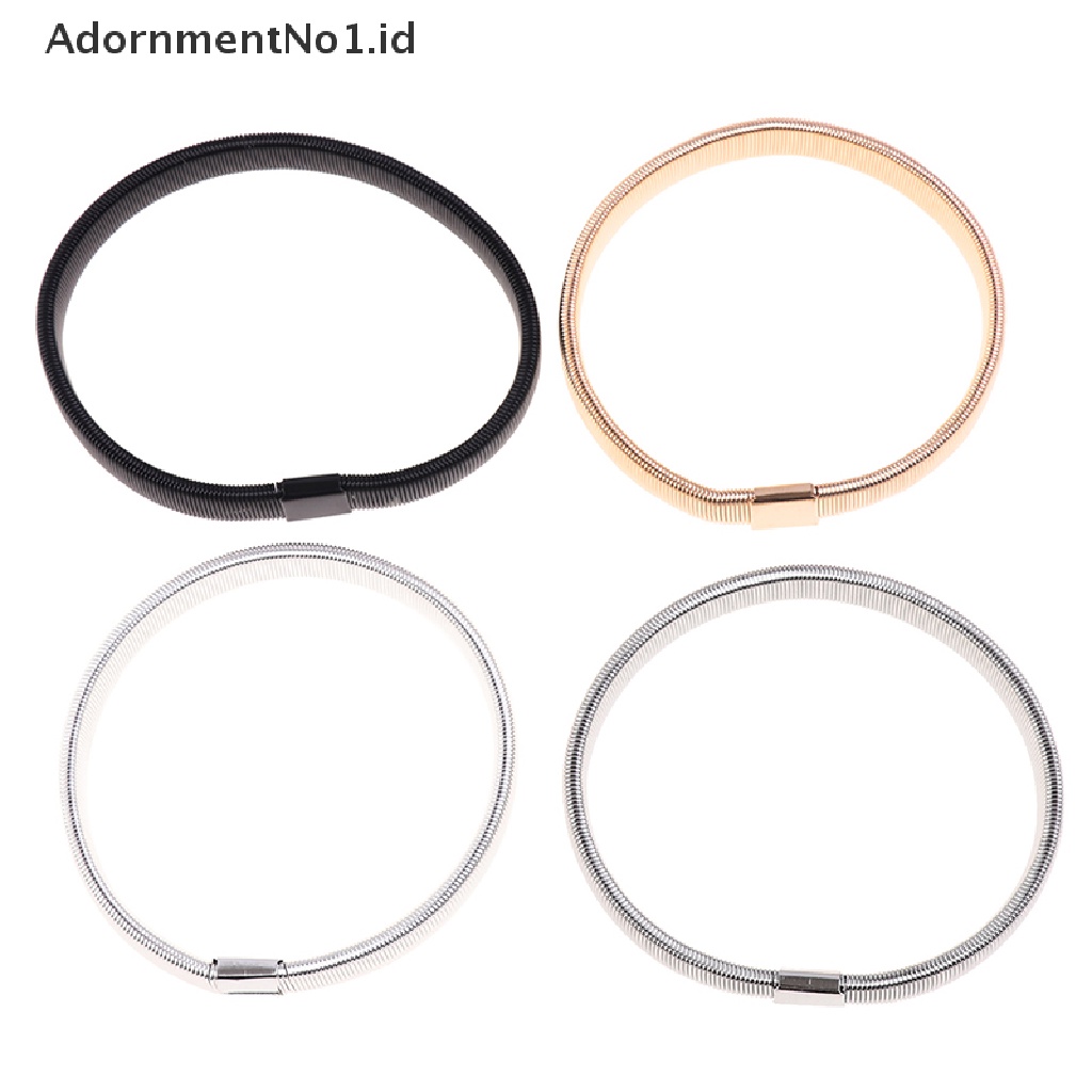 [AdornmentNo1] Gelang Tangan Pria Shirt Sleeve Holders Metal Arm Band Hold Elastic Hoop Armband [ID]