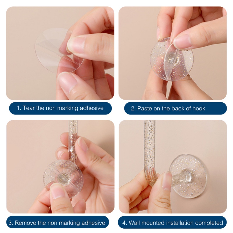 Barang Kecil Rak Organizer Kamar Mandi Tidur Penyimpanan Gadget Tahan Air Handuk Kunci Gantungan Tempel Dinding Kait Bening Tali Rambut Kalung Kacamata Holder
