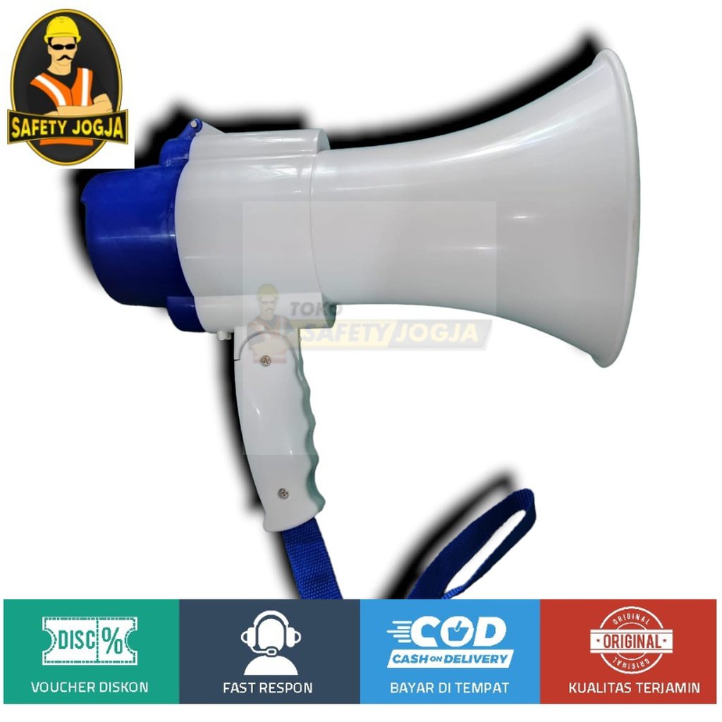 Pengeras Suara Toa Megaphone dengan Fungsi Rekaman  ZS 518 putih zhangson