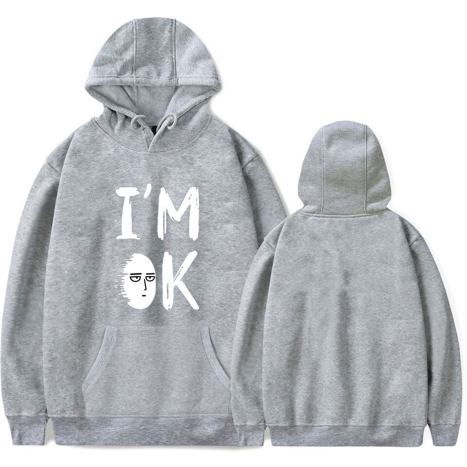 Jumper Hoodie I'M OK  II  Sweater Hoodie Trendy II Sweter Oblong Topi Size M - XL ( Pria &amp; Wanita / Anak &amp; Dewasa )