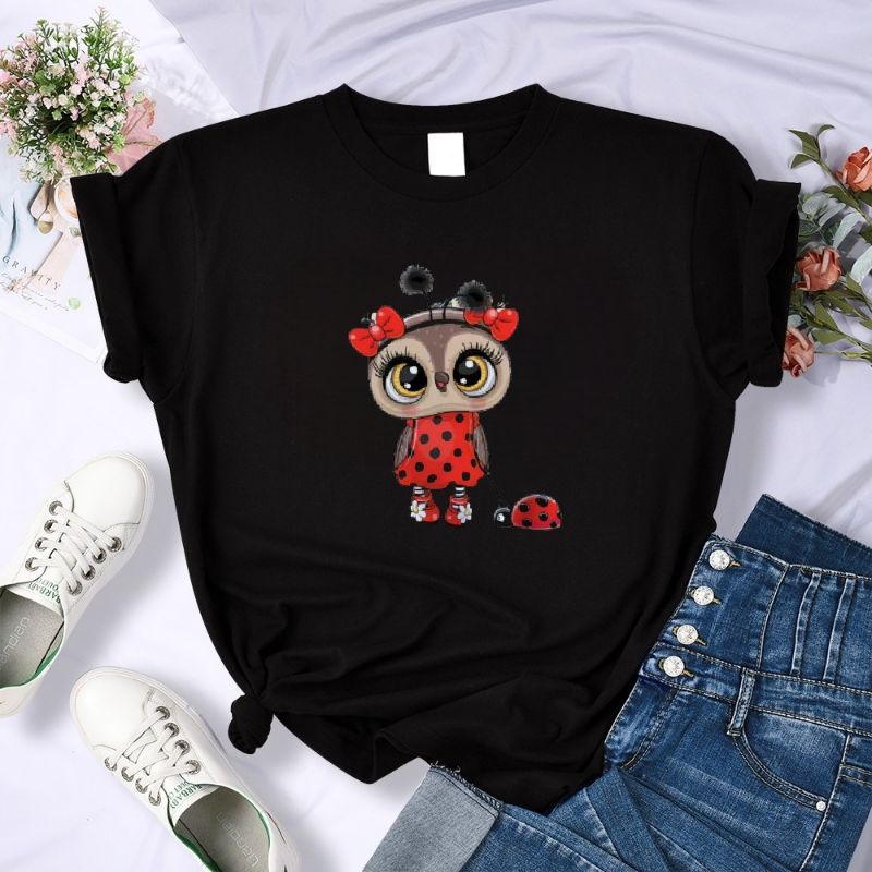 Kaos Wanita Baju Oblong Cewek Lengan Pendek Atasan Tshirt Oversize Dewasa Bird Fashion Cod