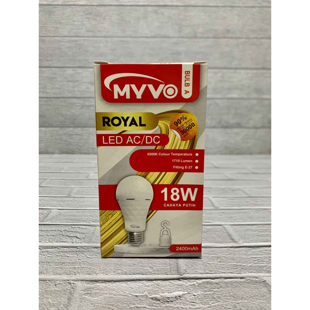 Lampu Emergency LED Bulb Myvo Royal 18 watt Lampu Darurat Super Murah