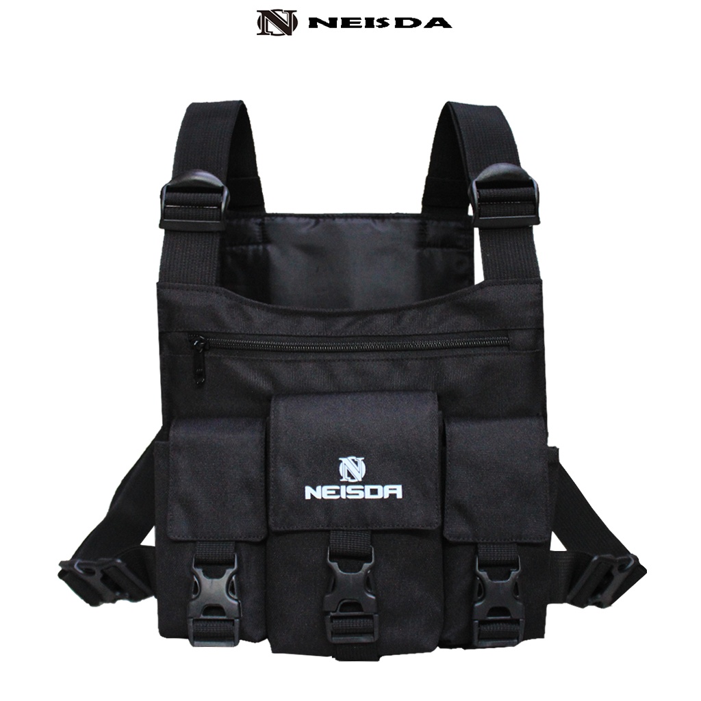 Chest bag rig neisda dragon black Tas dada pria tactical outdoor