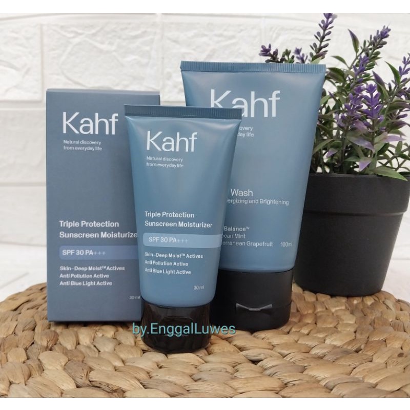 (BISA COD) PAKET SKINCARE KAHF 2IN1 TERLARIS/ PAKET SKINCARE COWOK KAHF