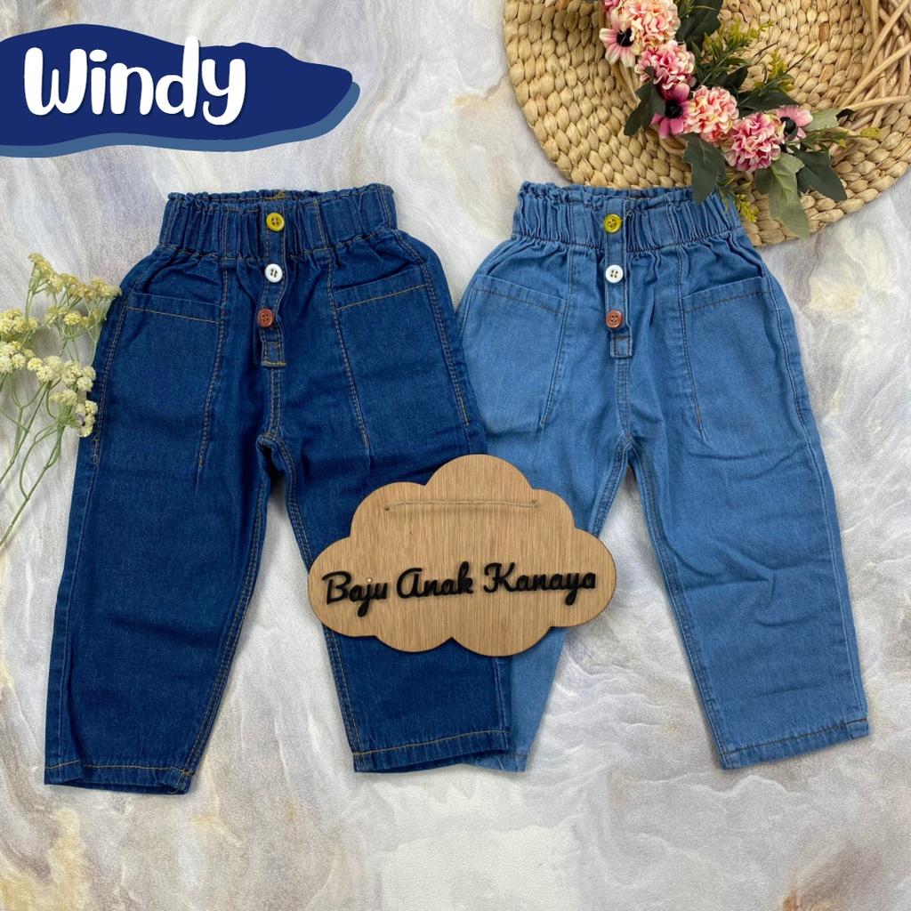 2-4 TH CELANA JEANS ANAK WINDY CELANA ANAK JEANS PEREMPUAN CELANA PANJANG ANAK