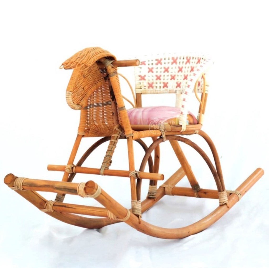 Mainan Anak Homemade Kuda-kudaan Goyang Dari Rotan Plastik / Mainan Anak Edukasi Dini