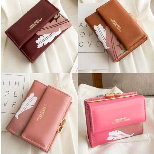 JIMS HONEY AIRIN Wallet Dompet Lipat 3 Kecil Wanita Simpel Import Murah Dompet Cewek Simple