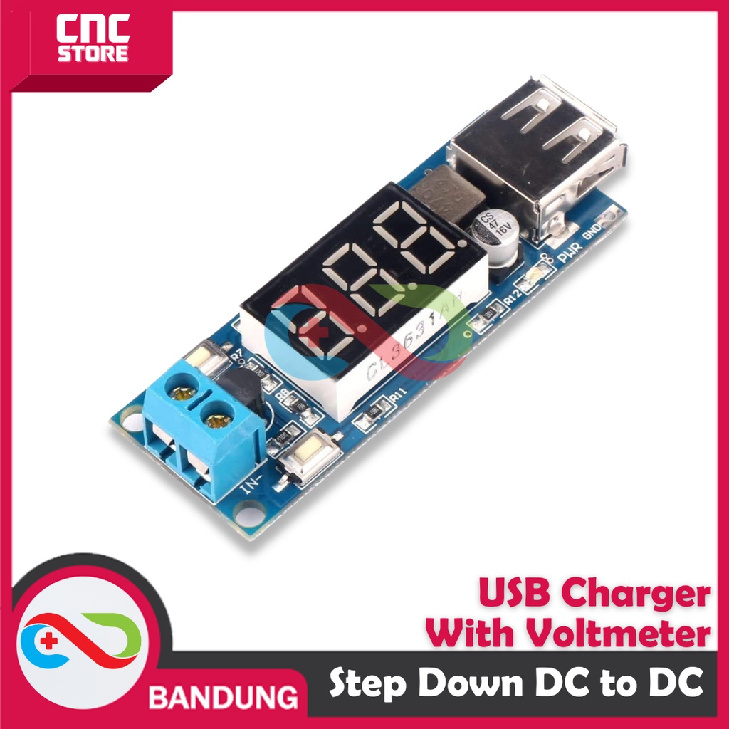 DC-DC 5-40V TO 5V 2A BUCK CONVERTER STEP DOWN USB OUTPUT WITH VOLTMETER