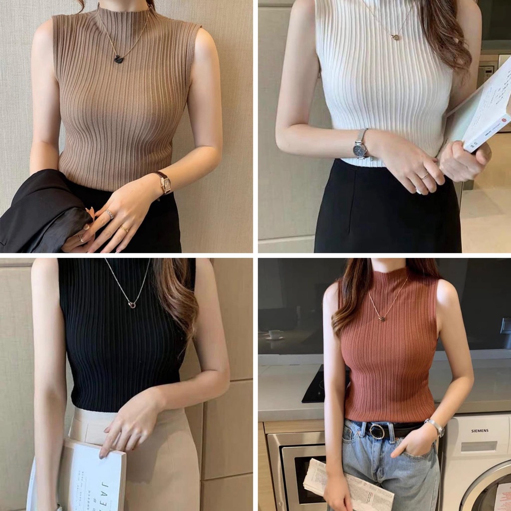 NTR KNIT TANGKTOP TURTLENECK STREET BODYCON KOA