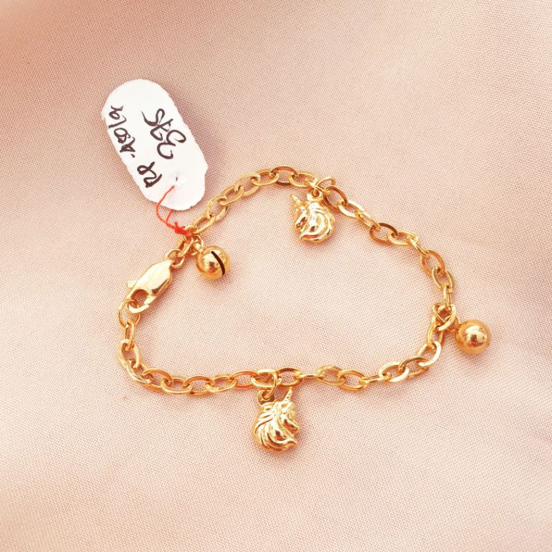 Gelang anak rantai emas asli kadar 375 8K