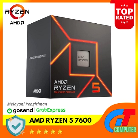 Processor AMD Ryzen 5 7600 Box 6 Core 12 Thread Up to 5.1 Ghz resmi