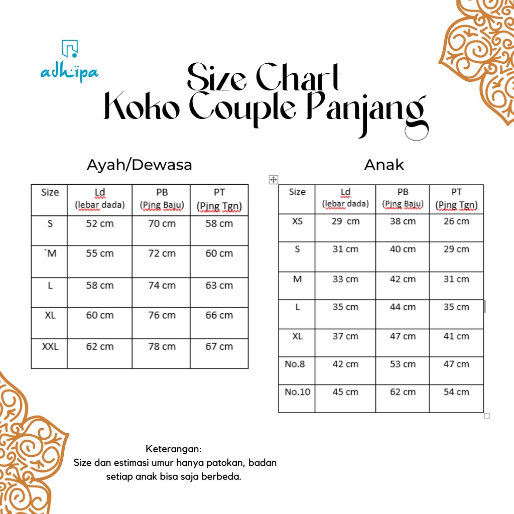 Koko Couple Utsman Ayah Anak  Warna Wardah lengan panjang