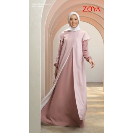 Zoya Gamis Muslim Polos Kombinasi Miaziza Dress
