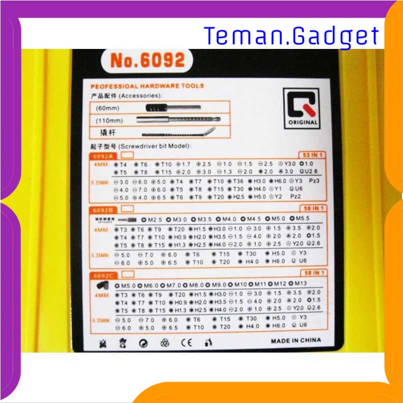 TG-PKK Obeng Set Reparasi 70 in 1 - 6092