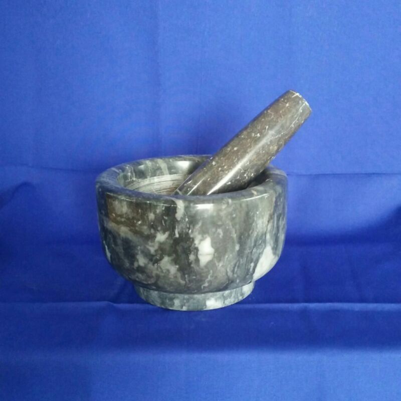 Alu lumpang marmer Tumbukan obat Mini lesung Ulek ulekan Marmer marble