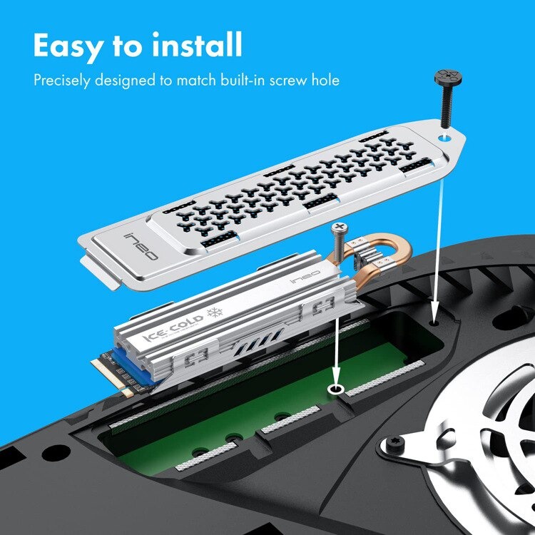 M.2 SSD NVMe Aluminum Heatsink Cooler Dissipation Cooling for PS5