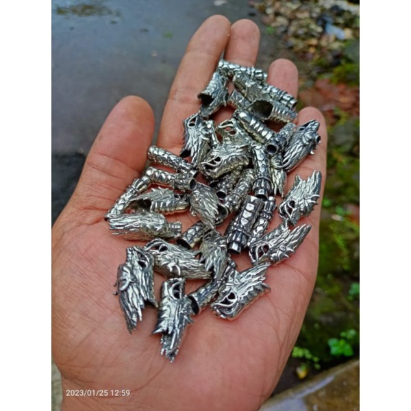 variasi gelang akar bahar motif naga alpaka