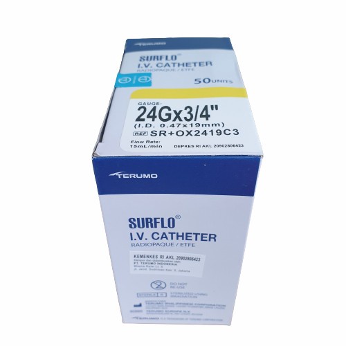 Abocath Terumo IV No 18 20 22 24 Surflo Terumo isi 50