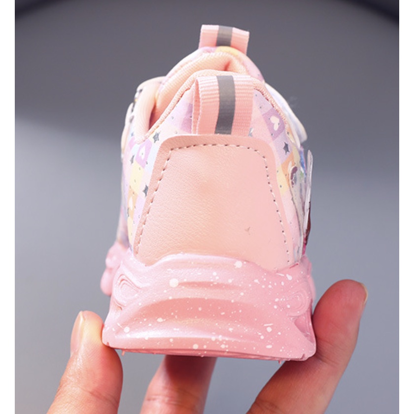 babyfit FLORSCENT RIO sepatu lampu anak perempuan led shoes import gs-0120