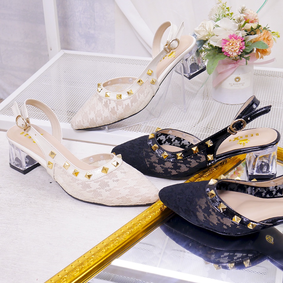 Bernx's Shoes - Sepatu Pesta Wanita Glory Heels Kaca 5 cm