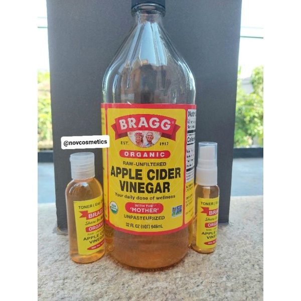 

TONER Cuka Apel Bragg Apple Cider Vinegar CAMPURAN AIR Ratio 1:2 ❤️