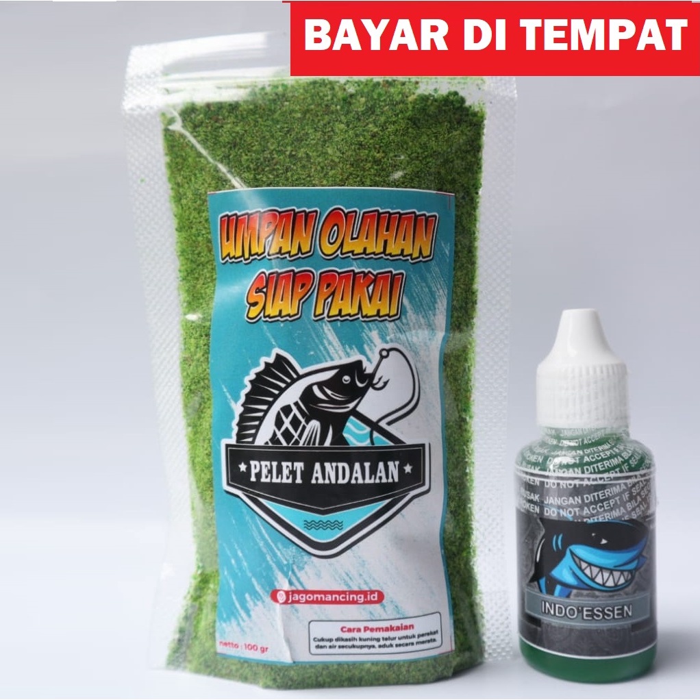 Paket Umpan Olahan Lumut Pandan Plus Essen Ikan Lele Patin Harian Siap Pakai