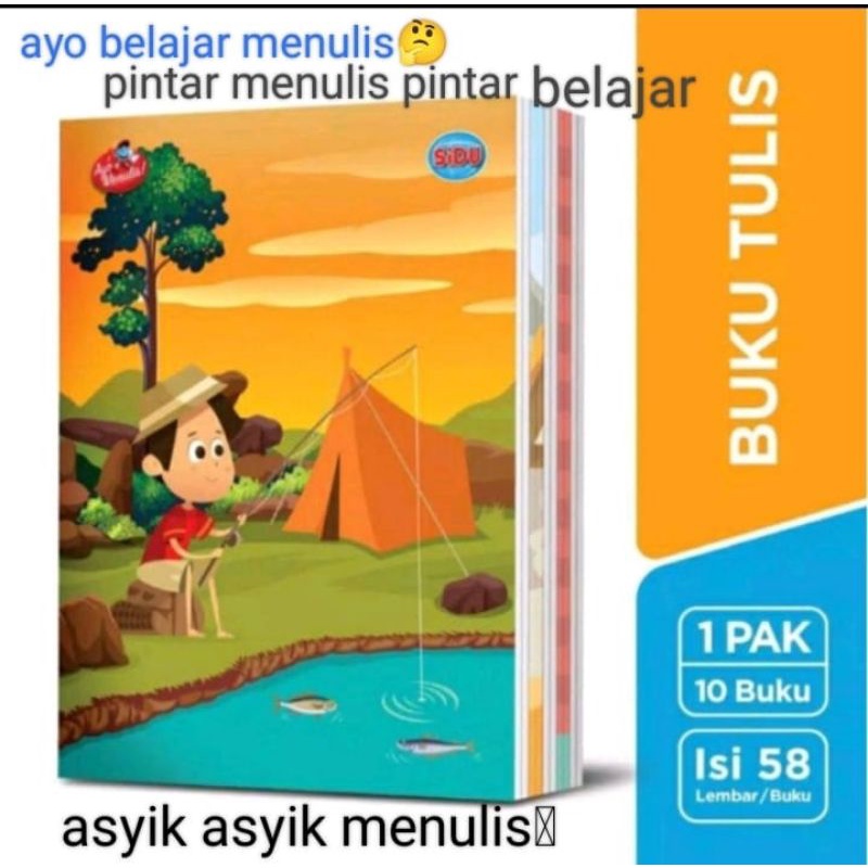 BUKU TULIS BERGARIS/ BUKU TULIS 58 LEMBAR SIDU 1 PCS